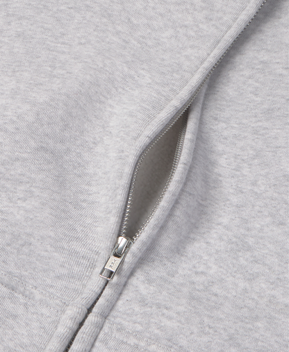 450 GSM 'Light Heather Gray' Zipper
