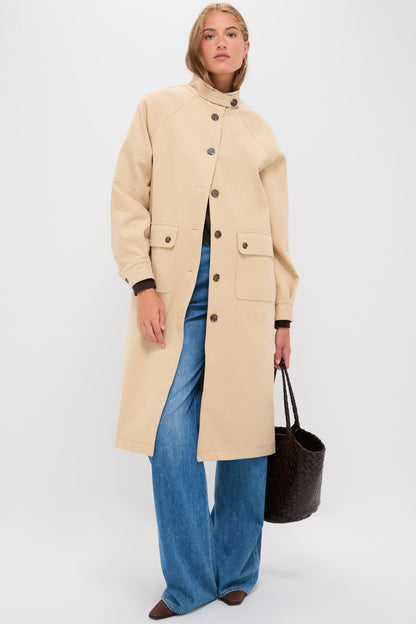 Beige and Navy Oakley Coat