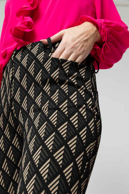 Black / Taupe Luna Ponte Pant
