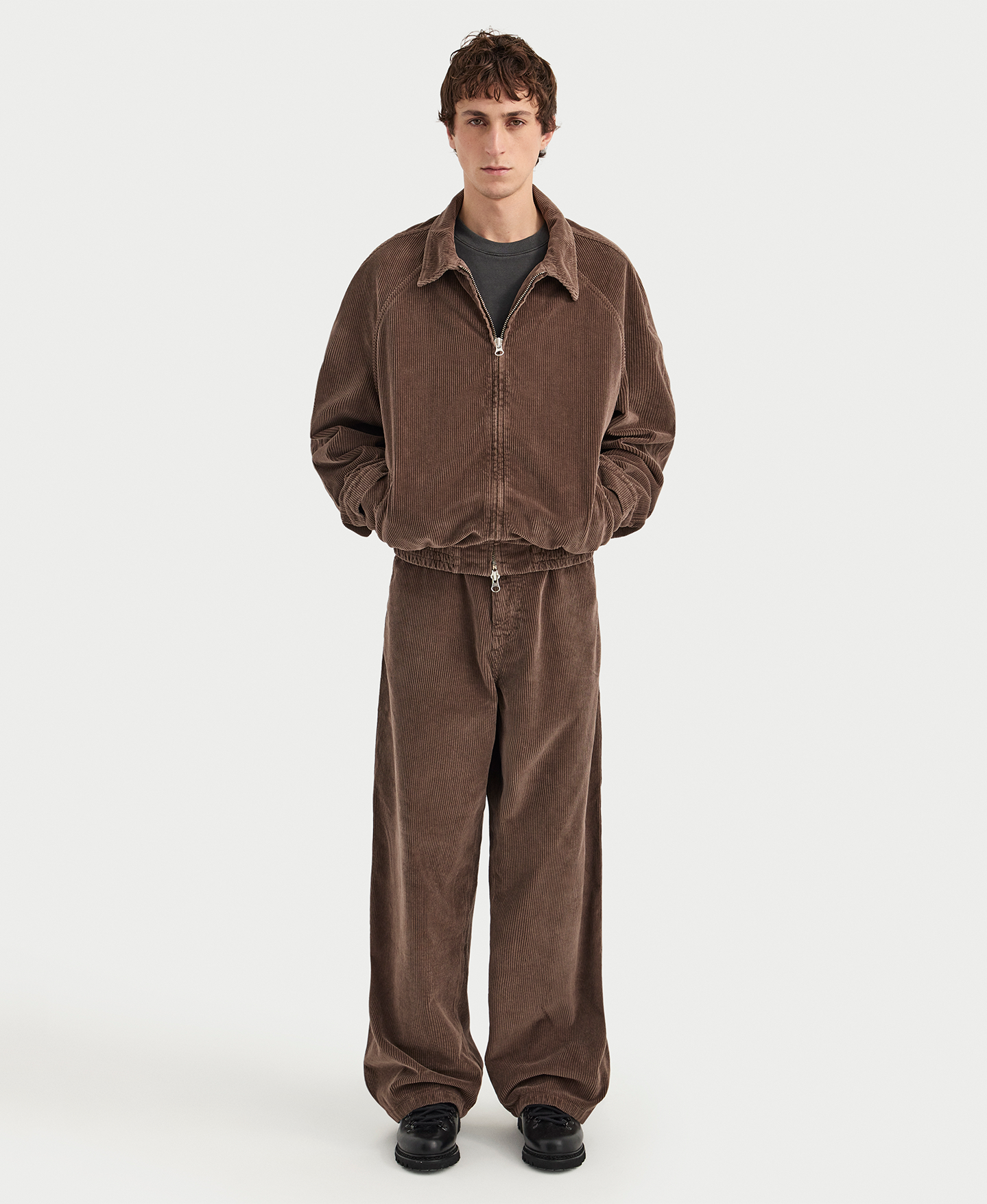 'Jet Black' Corduroy Pants