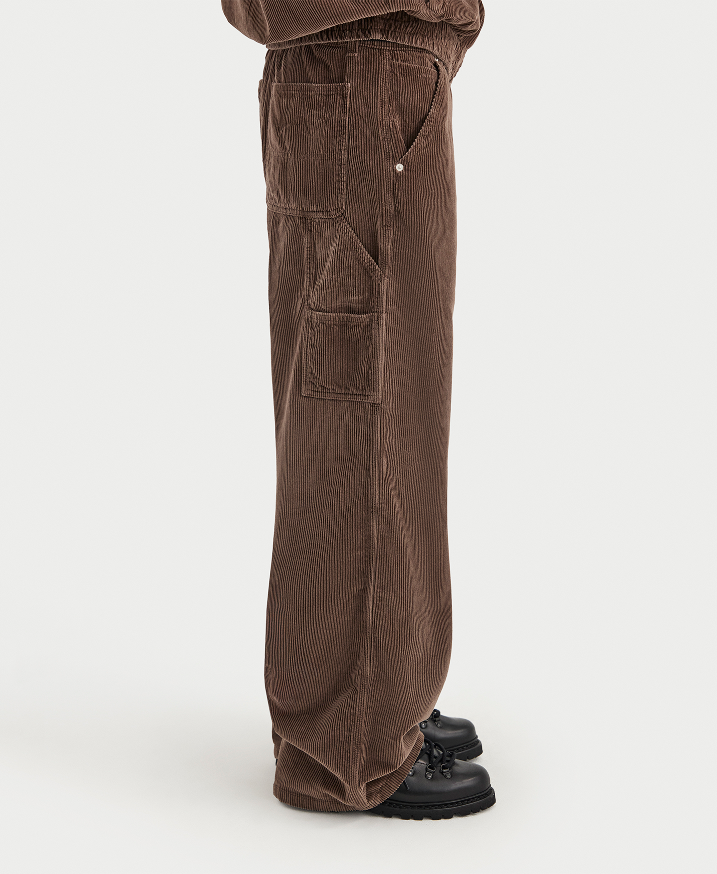 'Jet Black' Corduroy Pants