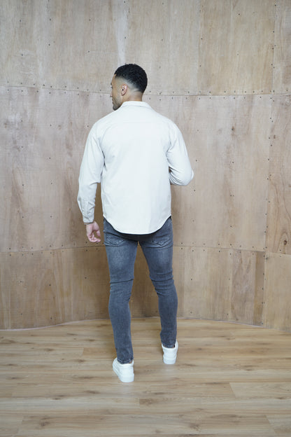 Capo Ollie Overshirt - Light Stone