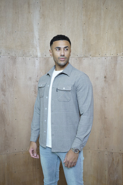 Capo Zack Overshirt - Grey/Brown
