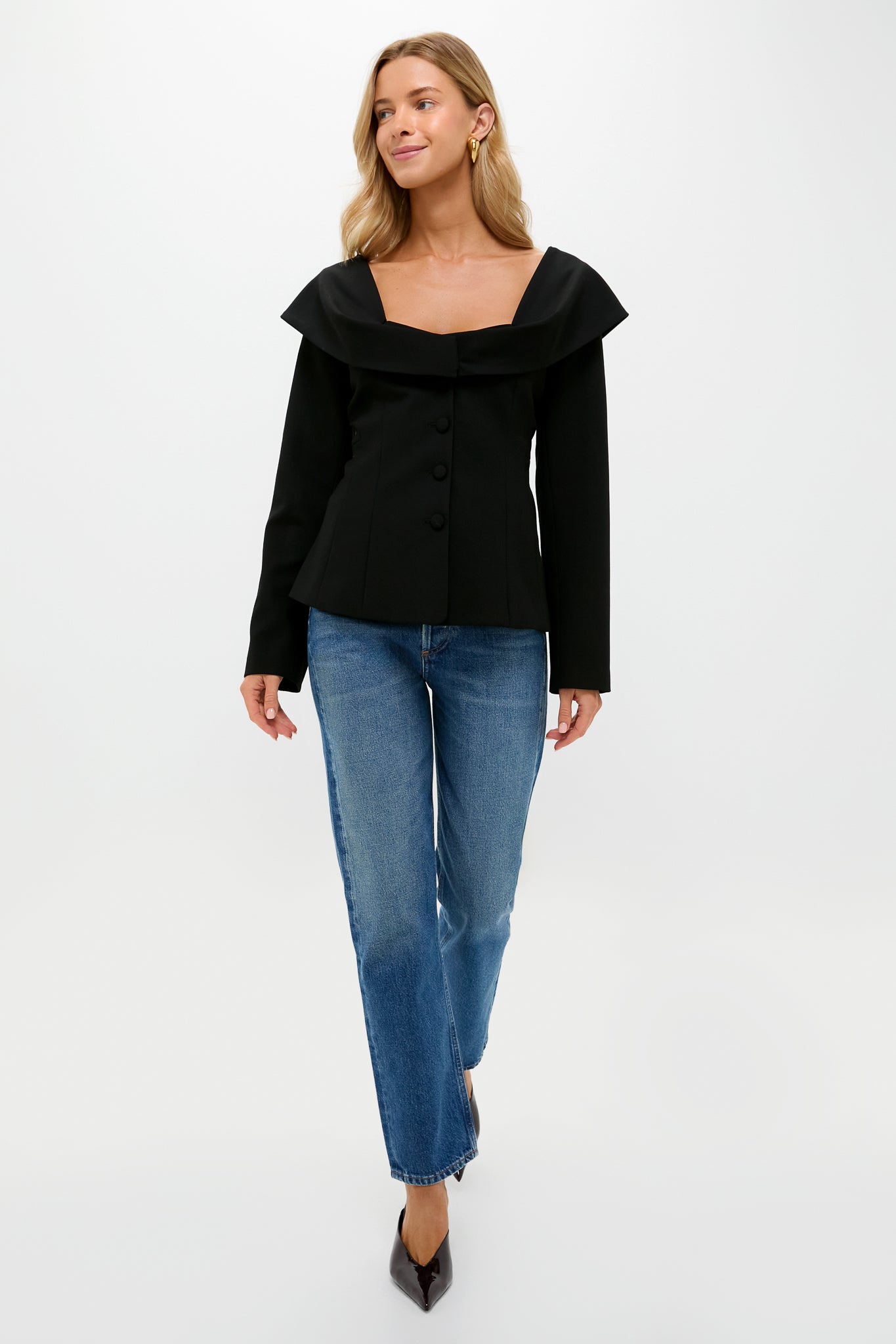 Black Monroe Top