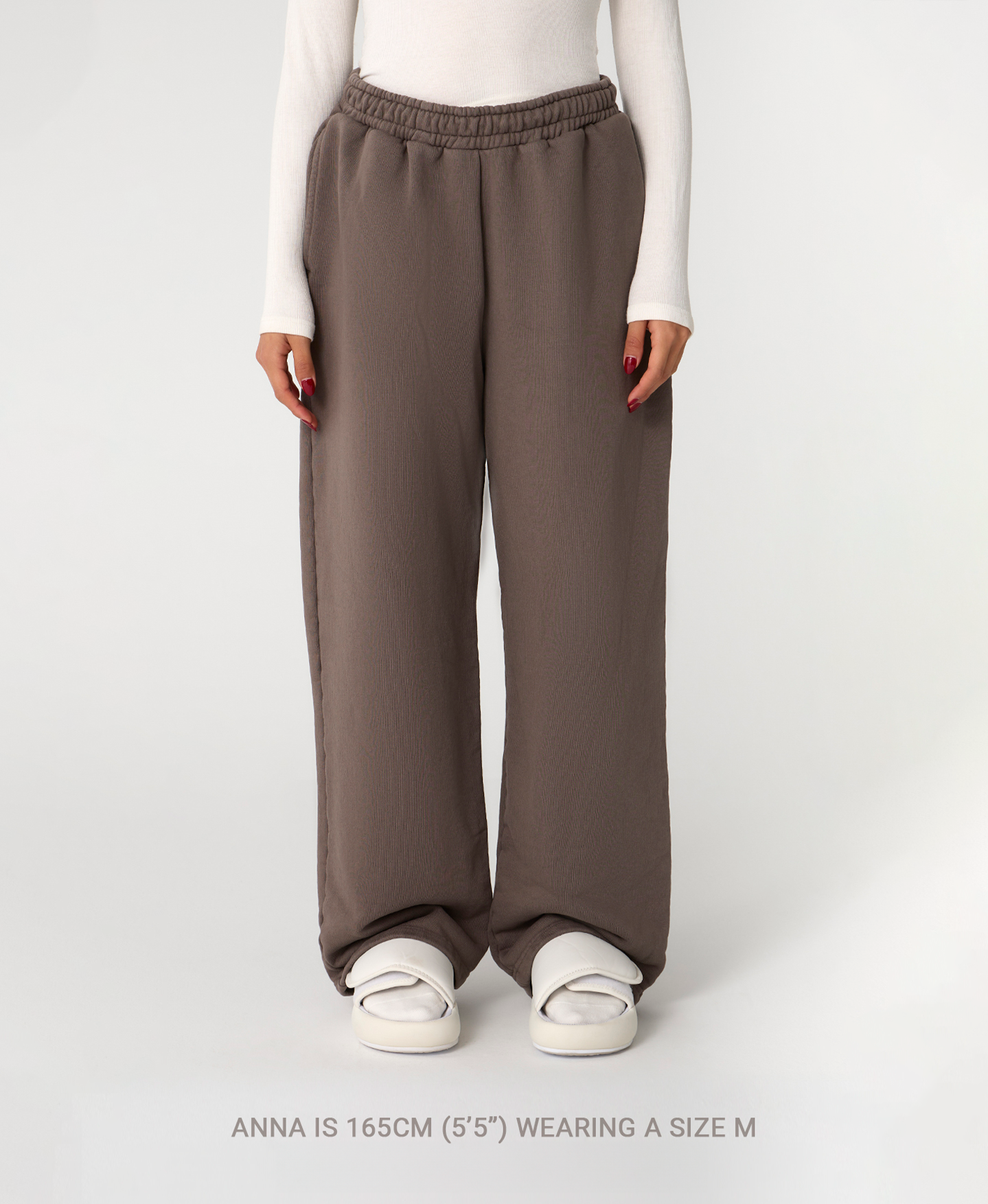 600 GSM 'Faded Black' Straight-leg Pants