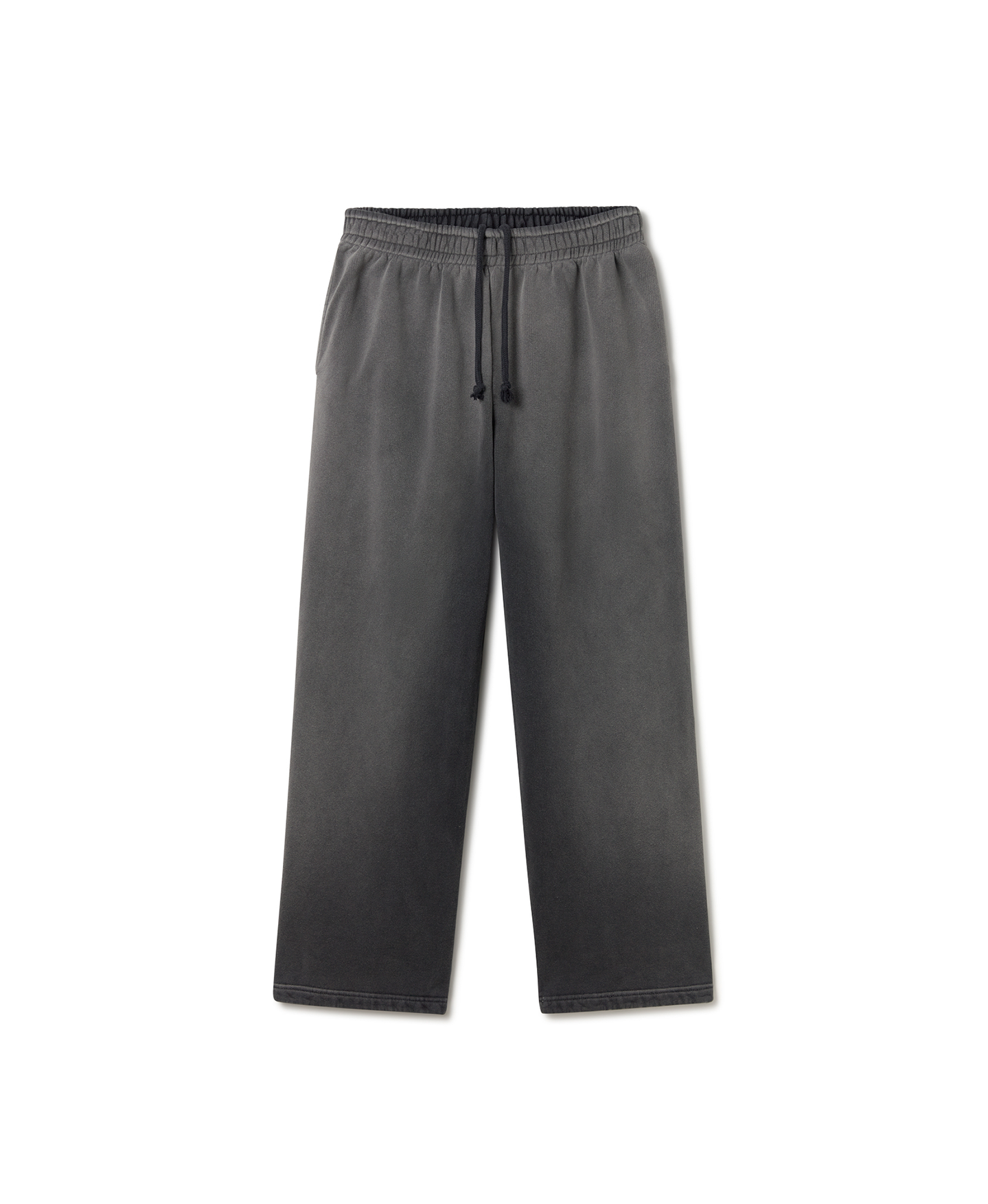 600 GSM 'Faded Black' Straight-leg Pants