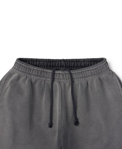 600 GSM 'Faded Black' Straight-leg Pants