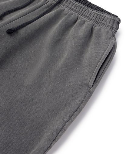 600 GSM 'Faded Black' Straight-leg Pants