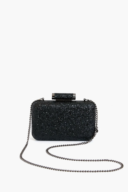 Black Rosie Glitter Clutch