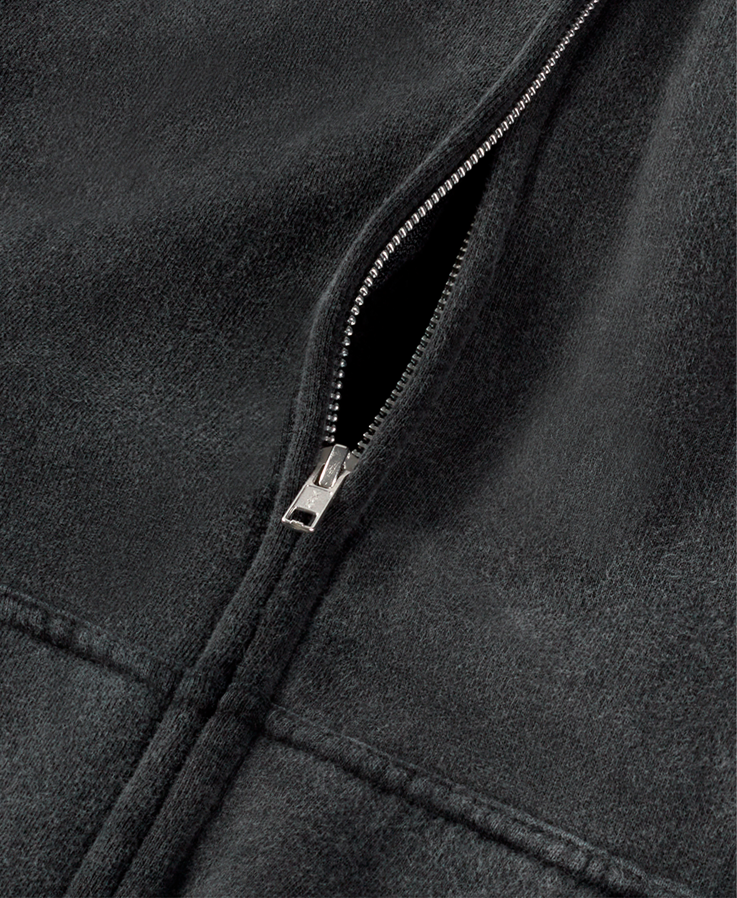 450 GSM 'Vintage Black' Zipper