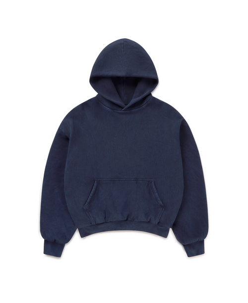 1000 GSM 'Vintage Navy Blue' Double Hoodie