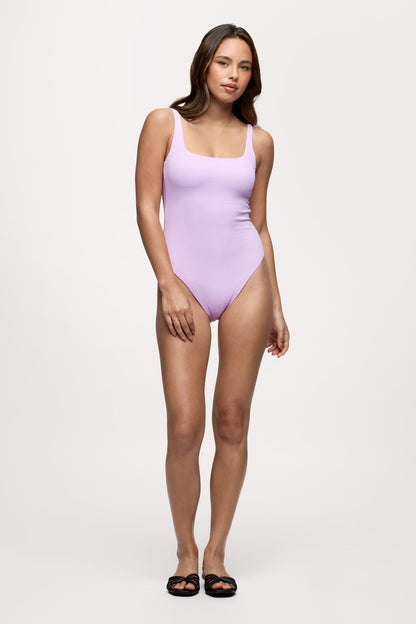 Square Neck One Piece | Crispy Orchid