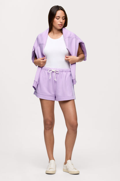 French Terry Track Short | Orchid