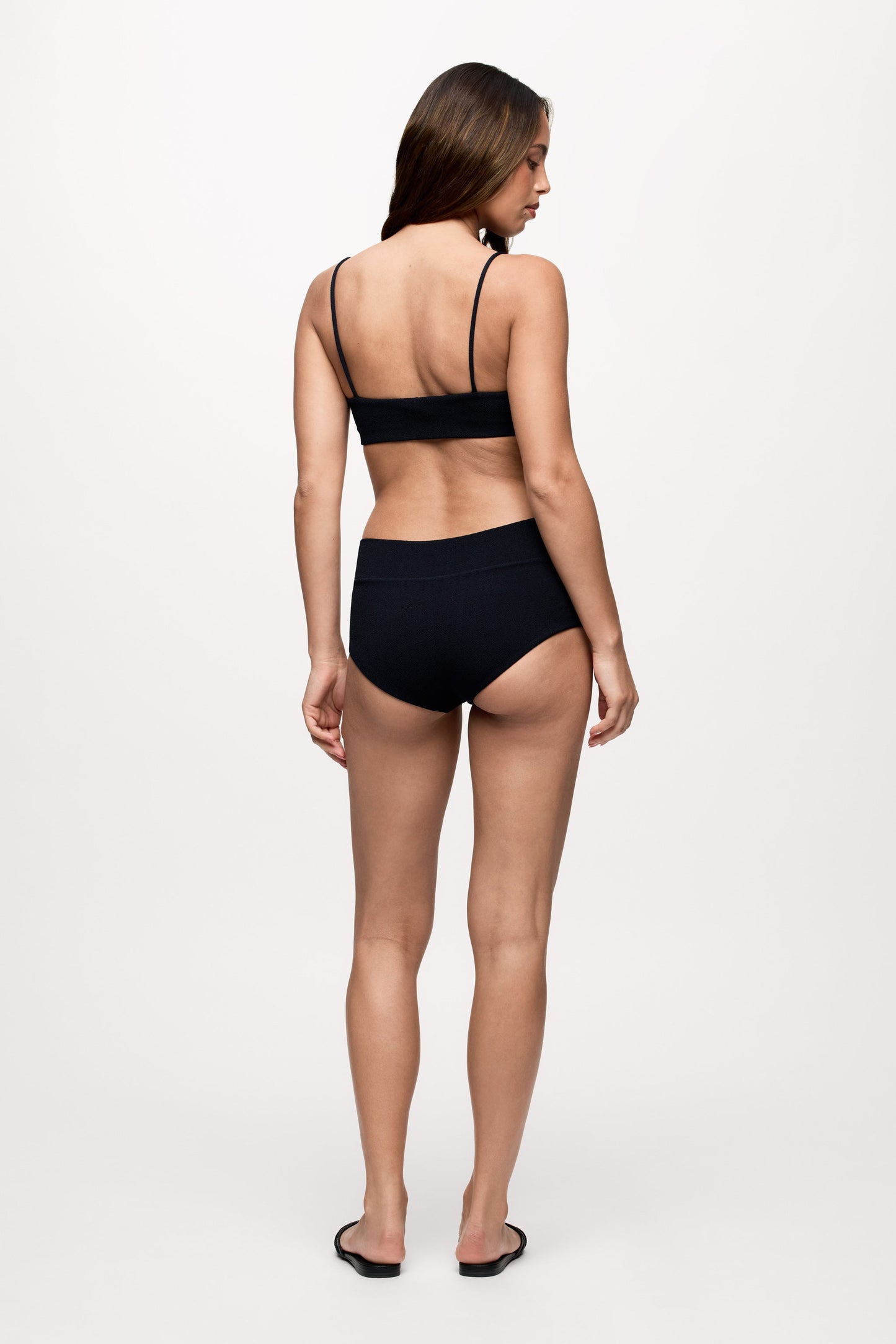 Boy Short Bikini Bottom | Crispy Black