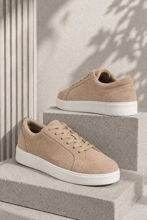 Capo Oxford Suede Trainer - Stone