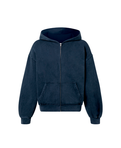 450 GSM 'Vintage Navy Blue' Zipper
