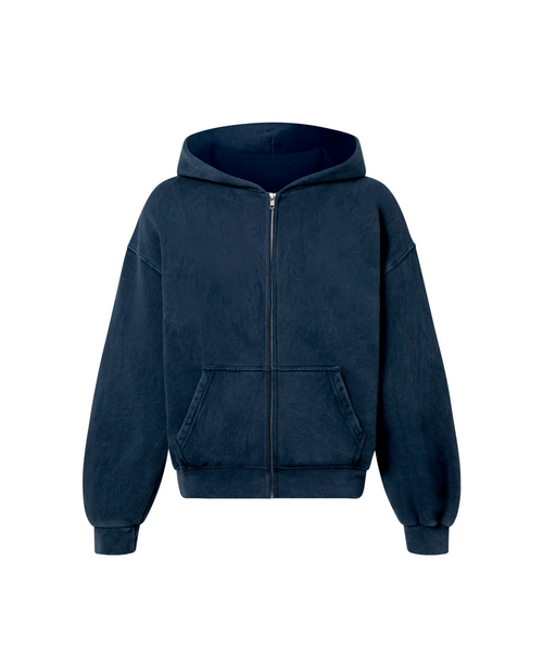 450 GSM 'Vintage Navy Blue' Zipper