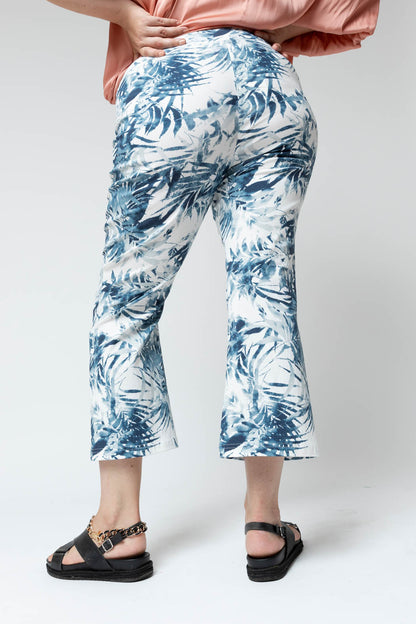 Blue And White Easy Days Stretch Pants - Final Sale