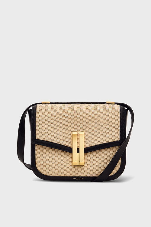 Black Natural Raffia Vancouver Bag