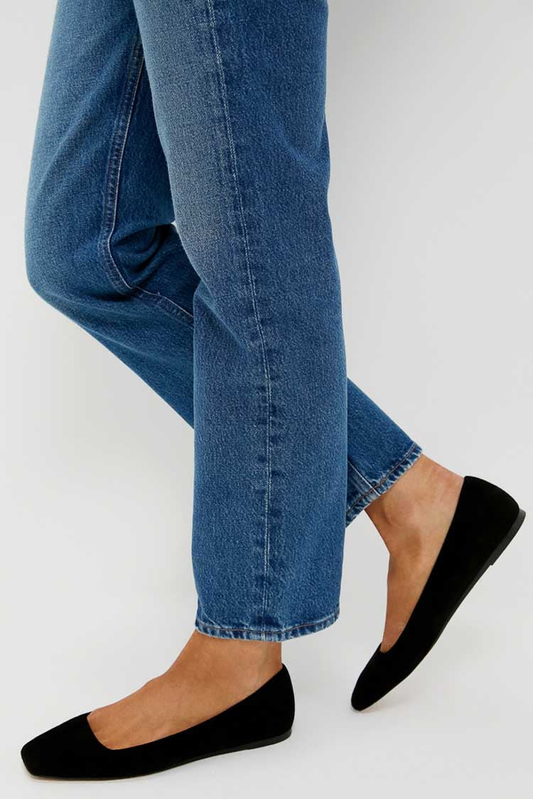 Black Suede Nadia Flats