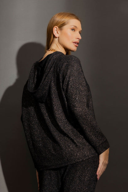 Bronze Lurex Hoodie
