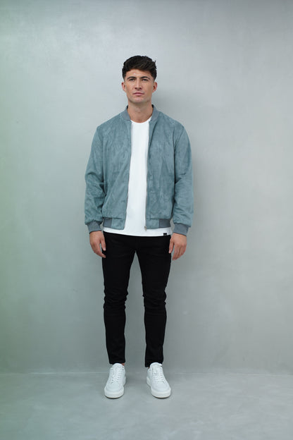 Capo SUEDE Bomber Jacket - Dark Grey