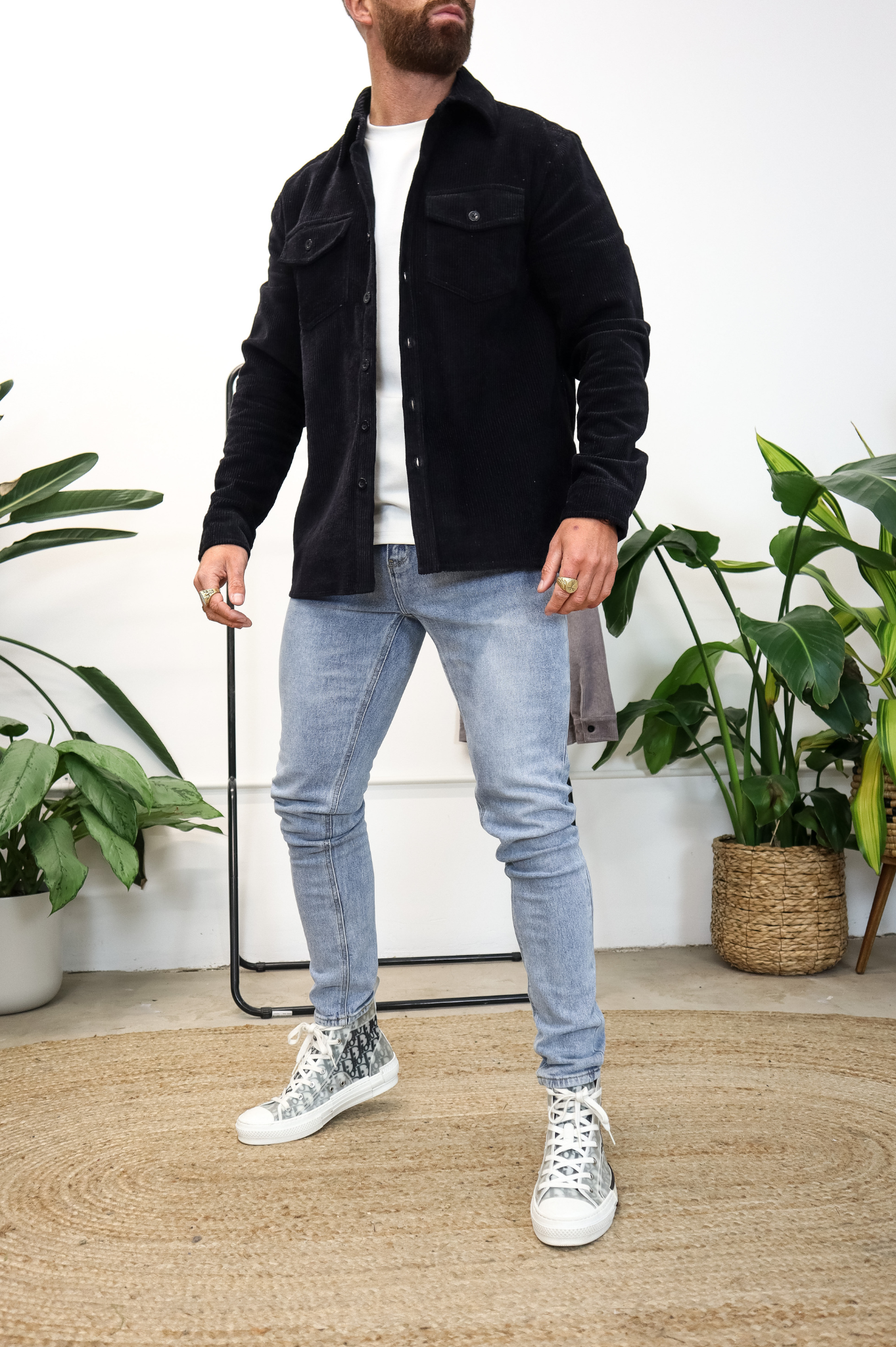 Capo CORD OVERSHIRT - Black