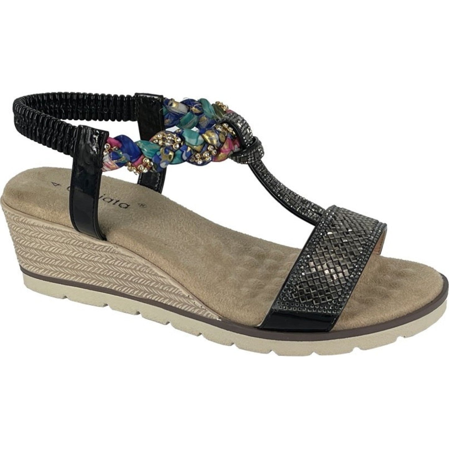 Cipriata Womens Gilda Halter Back Sandals - Black - 7 UK