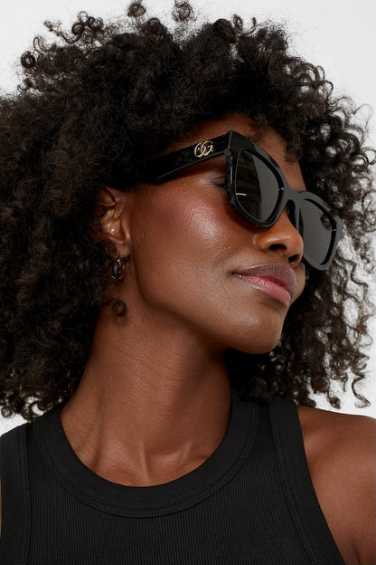 Black Square Frame Sunglasses