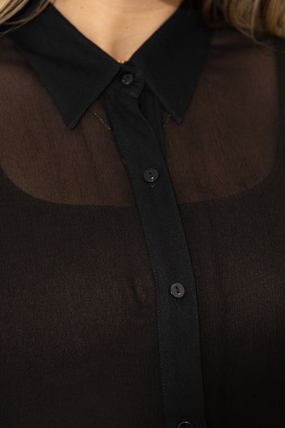 Black Viscose Charlie Shirt