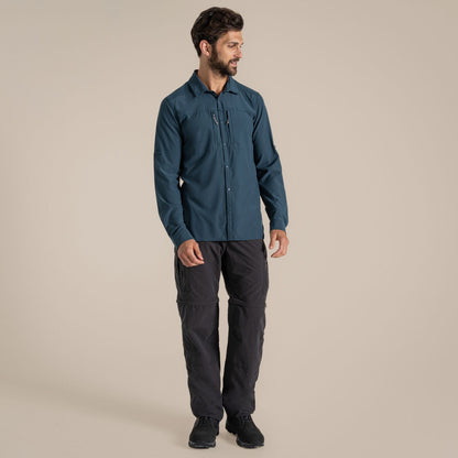 Craghoppers Mens NosiLife Pro V UPF Long Sleeve Shirt