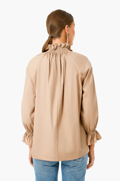 Beige Franka Long Sleeve Top