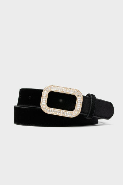 Black Velvet Waist Belt