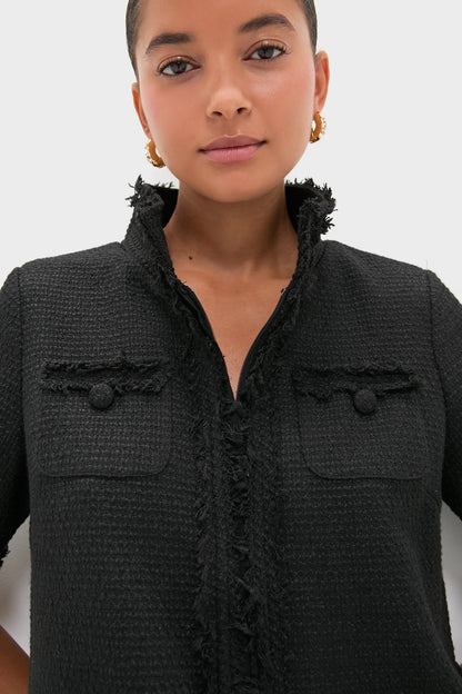 Black Tweed Ophelia Dress