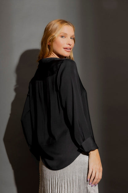 Black Midi Asana Shirt