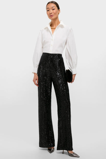 Black Sequin Tatum Pants
